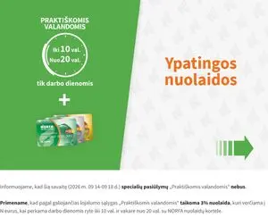 Reklaminis laikraštis Norfa, galioja nuo 2026-09-14 iki 2026-09-18.