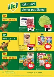 Reklaminis laikraštis Iki, galioja nuo 2026-09-14 iki 2026-09-20.