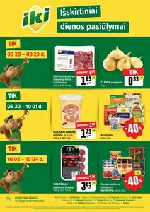 Reklaminis laikraštis Iki, galioja nuo 2026-09-28 iki 2026-10-04.