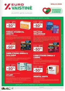 Reklaminis laikraštis Eurovaistinė, galioja nuo 2026-10-01 iki 2026-10-31.