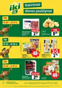 Reklaminis laikraštis Iki, galioja nuo 2026-10-26 iki 2026-11-01.