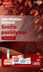 Reklaminis laikraštis Rimi, galioja nuo 2026-10-19 iki 2026-11-16.